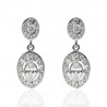 Pendientes ¨ANISSA¨ oro blanco y circonitas