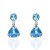 Pendientes articulados plata con Swarovski aguamarina