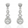 Pendientes ¨ARIANNE¨oro blanco 18k con circonitas