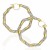 Aros rizados oro 18Ktes con circonitas