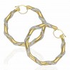 Aros rizados oro 18Ktes con circonitas