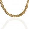Gargantilla oro bicolor con circonitas