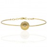 Pulsera rígida oro 18K circonita