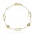 Pulsera oro 18K anillas y bolitas