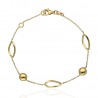 Pulsera oro 18K anillas y bolitas