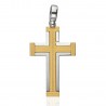 Colgante Cruz bicolor oro 18K 