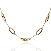 Gargantilla Bicolor anillas oro 18K
