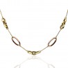 Gargantilla Bicolor anillas oro 18K