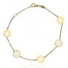 Pulsera oro 18K estrellas y nácar