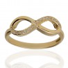 Anillo infinito oro 18K circonitas
