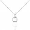 Gargantilla cuadrado oro 18K con diamantes 0,063ct