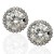 Pendientes oro blanco orla circonitas