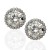 Pendientes oro blanco 18k orla circonitas