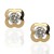 Pendientes oro 18K trebol circonita
