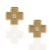 Pendientes oro 18K cruz circonita
