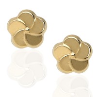 Pendientes flor oro 18K