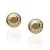 Pendiente redondo oro amarillo 18K orla circonitas
