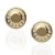 Pendiente redondo oro amarillo 18K circonitas