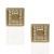 Pendiente cuadrado oro amarillo 18K circonitas