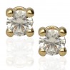 Pendientes oro 18k 6,5mm con circonita