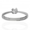 Solitario "Gina" oro blanco y diamante 