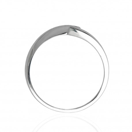 Anillo oro blanco 18Ktes con diamante 0,03 cts