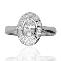 Anillo Sophie oro blanco y circonitas