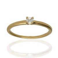 Solitario ¨Liss¨ Oro 18K