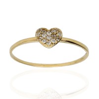 Anillo ¨Heart¨Oro amarillo 18K