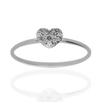 Anillo ¨Heart¨Oro blanco 18K