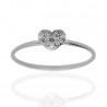 Anillo ¨Heart¨Oro blanco 18K