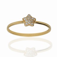 Anillo ¨Star¨Oro amarillo 18K
