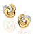 Pendientes nudo oro 18 Ktes bicolor