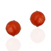 Pendientes ¨Coral¨Oro 18K