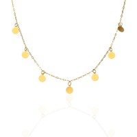 Collar discos mini Oro 18K 