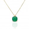 Gargantilla Oro 18K onix verde natural