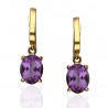 Pendientes Oro 18K amatista natural