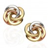 Pendientes nudo Oro 18K tricolor