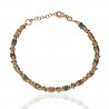 Pulsera plata chapada piedras naturales