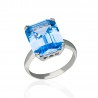 Anillo plata 1ªLey con piedra azul