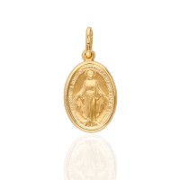 Medalla oro 18Ktes Virgen Milagrosa 18mm