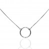 Gargantilla circulo Oro blanco 18K