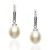 Pendientes oro blanco 18K perla cultivada