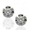 Pendientes garra inglesa Diamantes Oro 18K