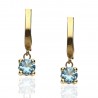 Pendientes oro 18K aguamarina