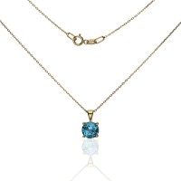 Gargantilla topacio natural Oro 18K