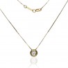 Gargantilla chatón circonita Oro 18K