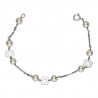 Pulsera perlas oro blanco 18K