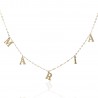 Gargantilla personalizada nombre Oro 18K