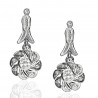 Pendientes ¨Lissbet¨ Oro blanco 18k